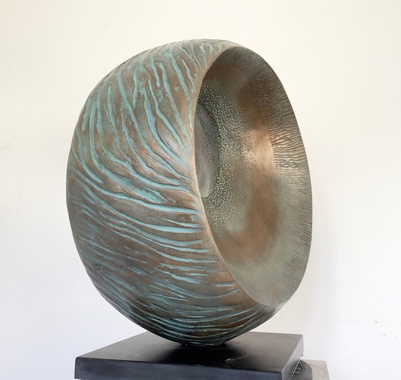 'Low Tide' - bronze and resin, abstract garden sculpture, numbered edition