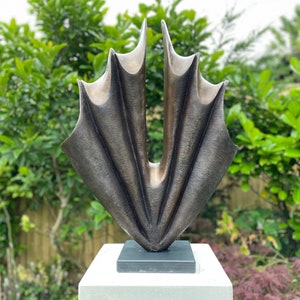 Large modern garden sculpture, Unwavering bronze sculpture, outdoor abstract sculpture, contemporary sculpture, yard statue image 7
