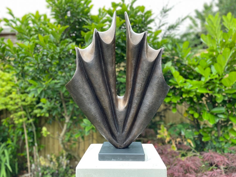 Large modern garden sculpture, Unwavering bronze sculpture, outdoor abstract sculpture, contemporary sculpture, yard statue image 7
