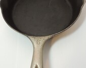 Cast Iron Skillet Wagner Nickle plated 6 Smooth as glass beautiful kitchen pan or display collection