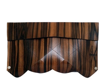 ORIGAMI CLUTCH in WOOD Ebony