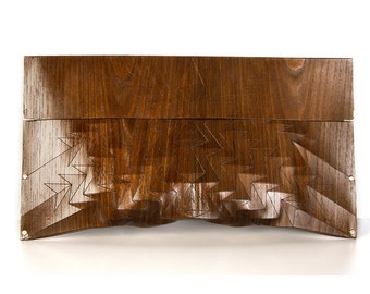 eco wood clutch -  smoked chestnut - “chestnut tree” - in brown