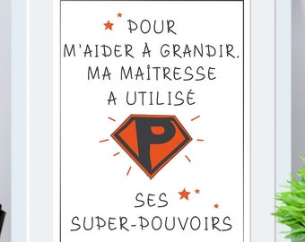 Poster School Cadeau Etsy France