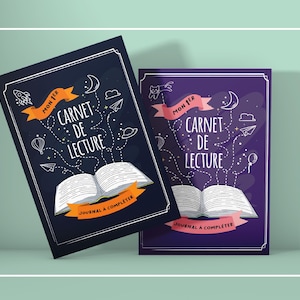 Mon premier carnet de lecture ,pour jeune lecteur. carnet français - Couverture rigide - Format A5.