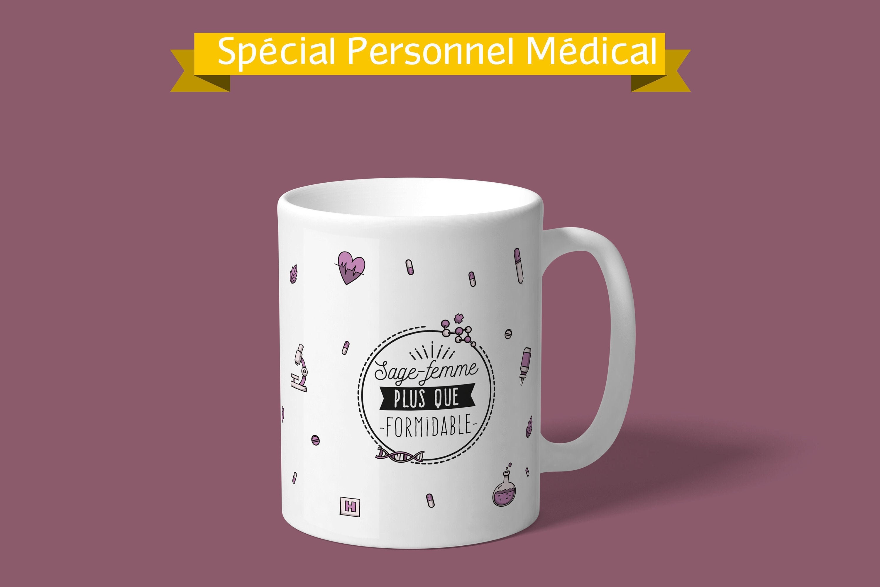 Mug, Une Idée Cadeau Originale Pour Dire Merci Au Personnel Médical. Infirmière, Sage-Femme, Médecin