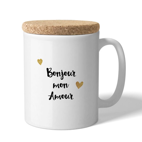 Mug Bonjour Mon Amour Other Gift Idea Phrase Etsy Canada