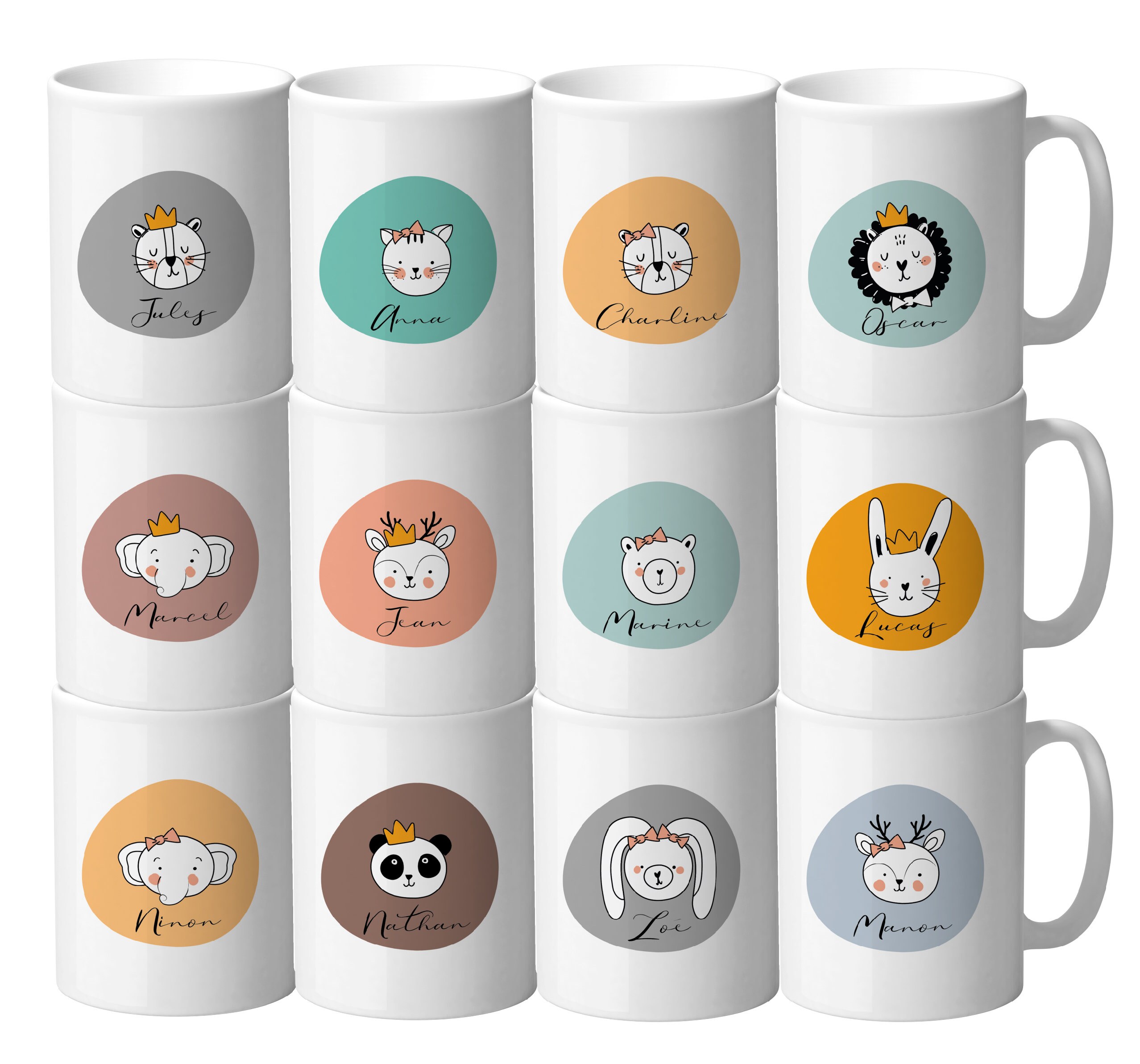 La Plus Jolie Collection de Mugs Pour Les Enfants - Mug Animal Idée Cadeau Tasse à Personnaliser, An