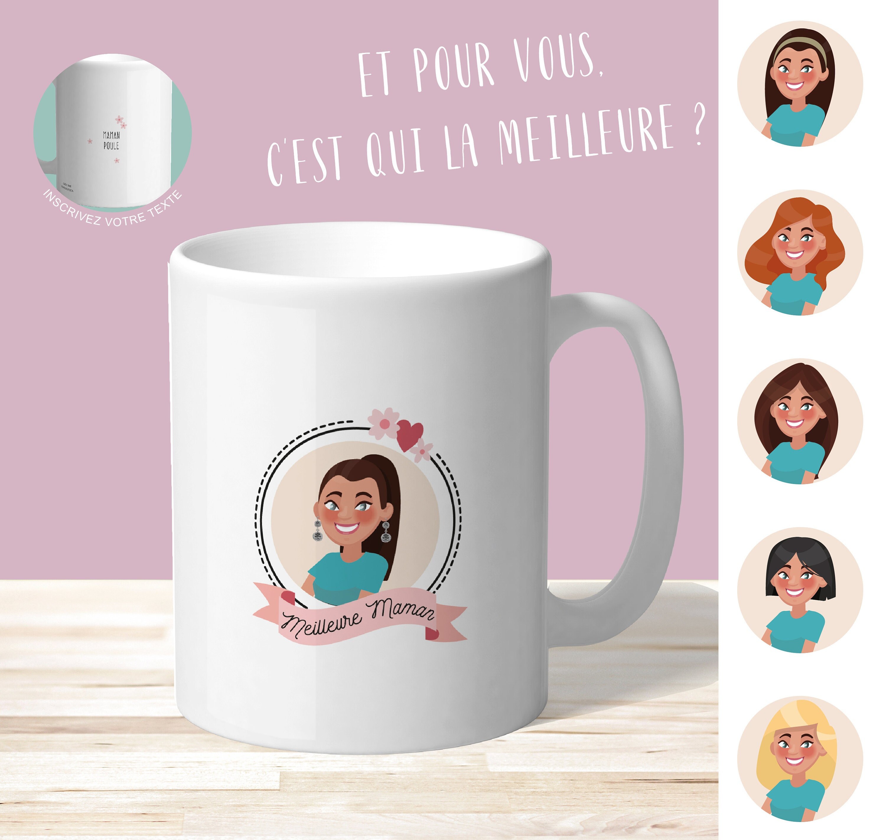 Les Plus Jolis Mugs à Offrir La Famille, Les Amies, Collègues. Mug Meilleure Maman. Tasse Personnali