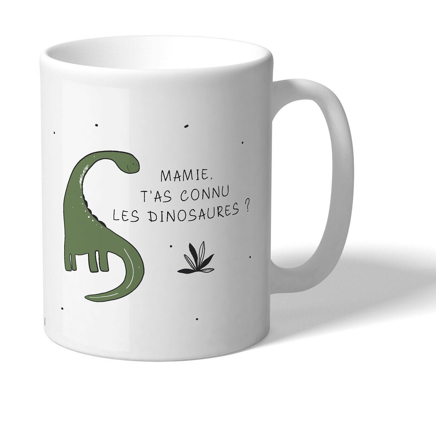 Mug Personnalisable Dinosaure Pour Mamie ou Papy - Cadeau Tasse Les Grands-Parents Fête, Anniversair