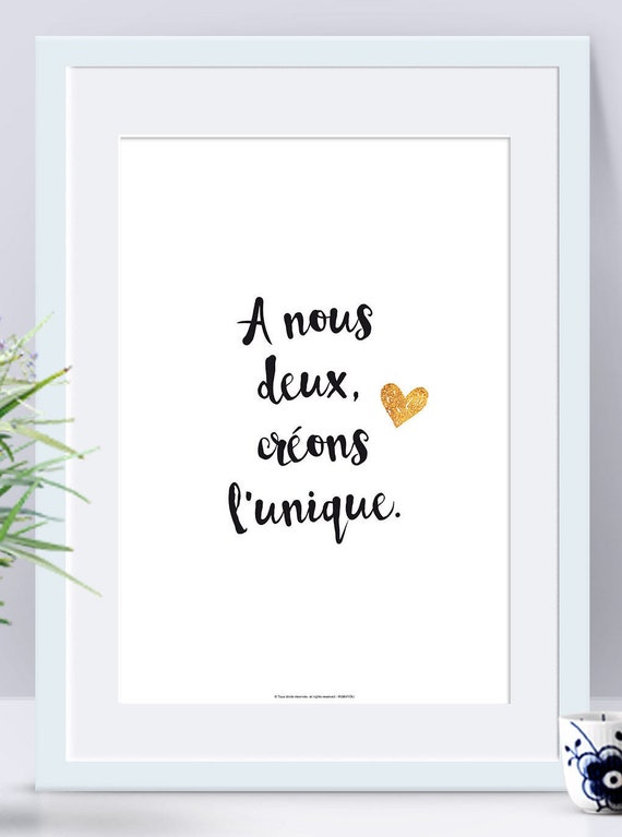 Affiche Les Plus Belles Declarations D Amour Sur Papier Etsy France
