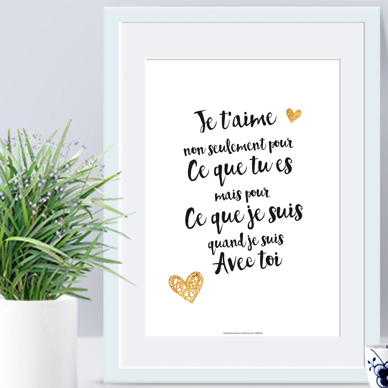 Les Plus Belles Déclarations d'amour en Affiche Papier. Cadeau Original.