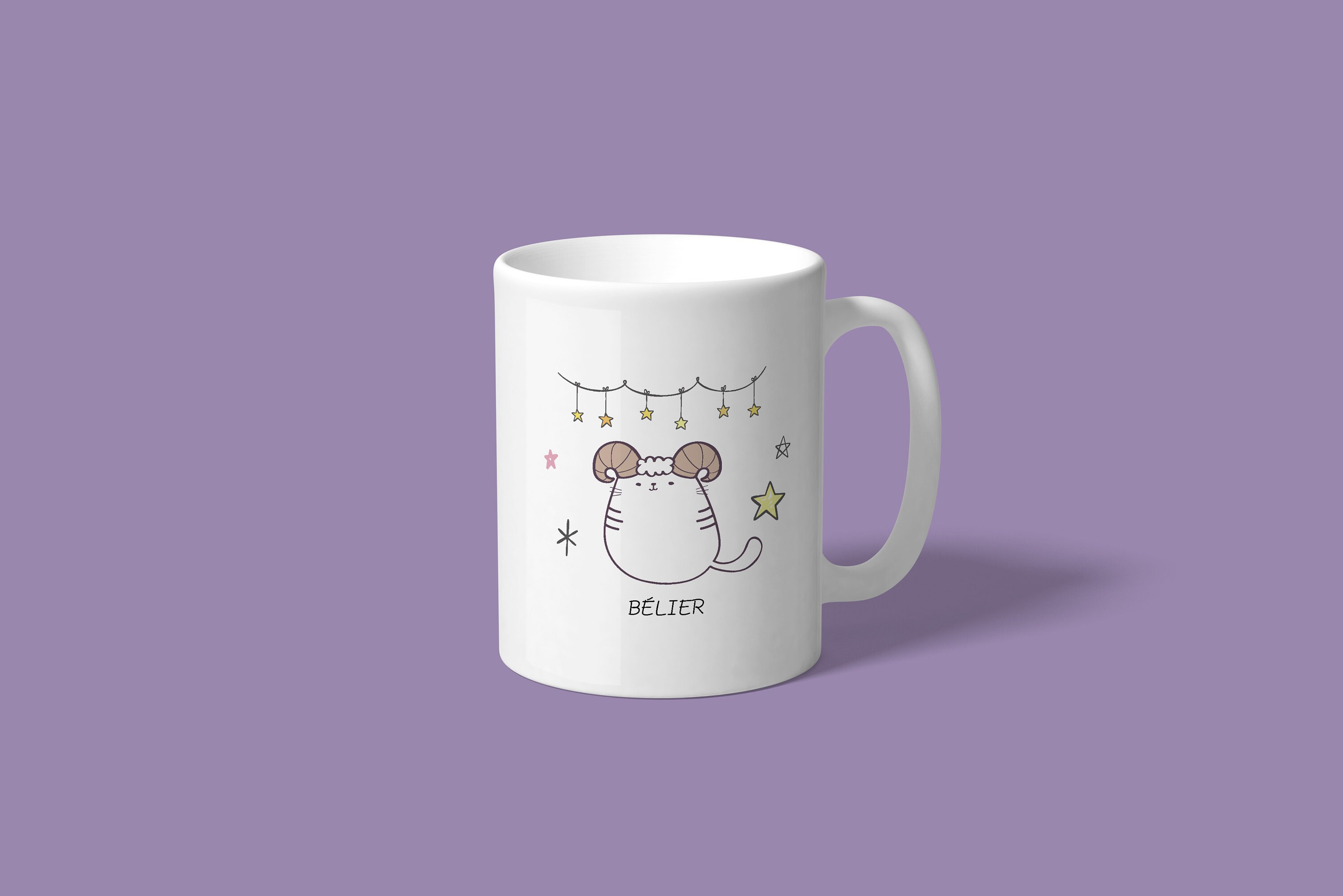 Les Plus Beaux Mugs avec Son Signe Astrologique. Idée Cadeau Tasse Personnalisée sur Le Prénom et La