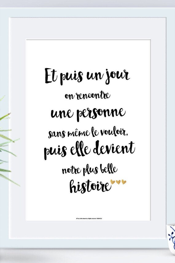 Affiche Papier Textes Et Declarations D Amour Et Puis Un Etsy France