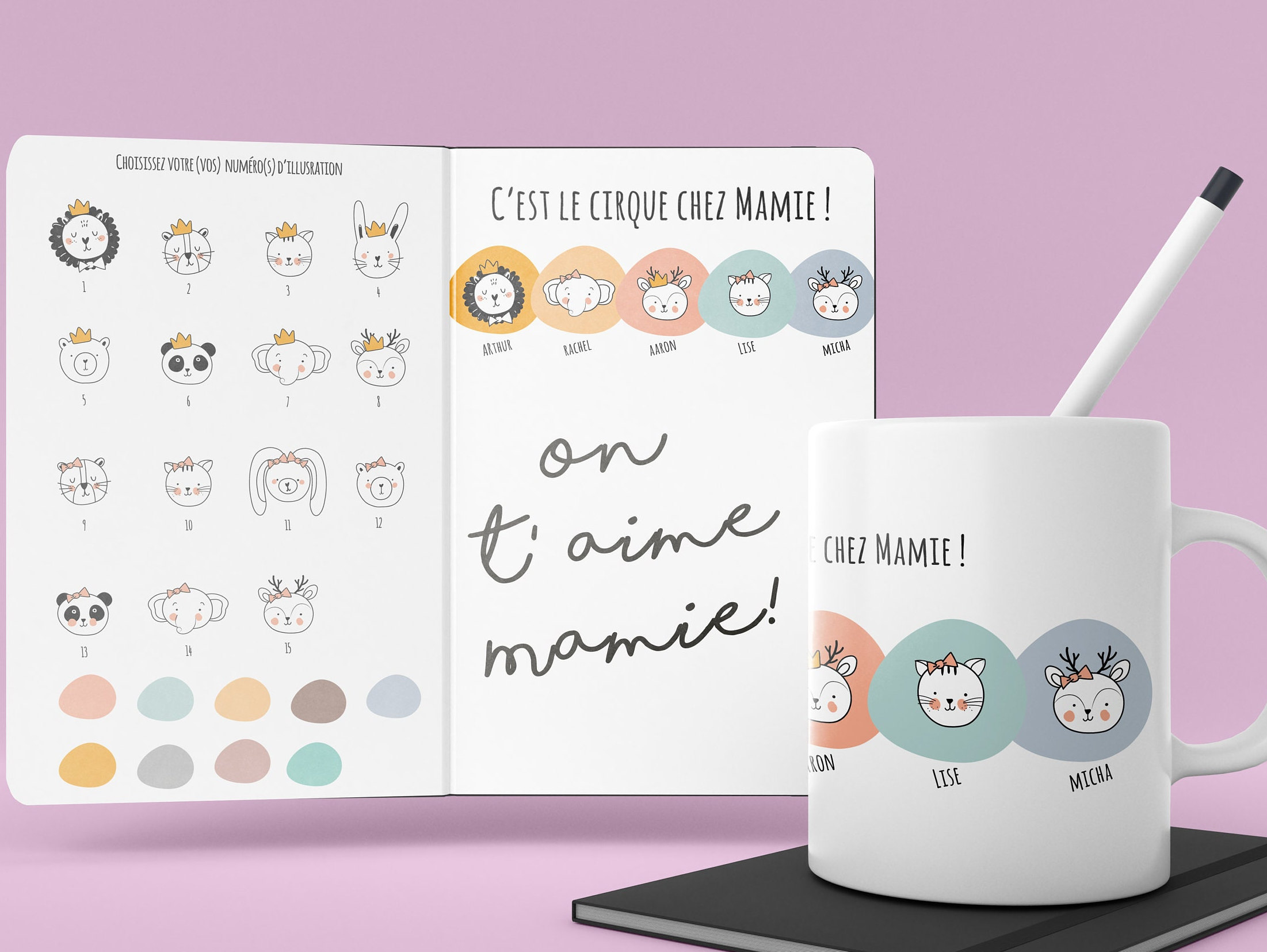 Mug Mamie. C'est Le Cirque Cadeau Personnalisable Pour Les Grands-Parents - Anniversaire, Cadeau de 