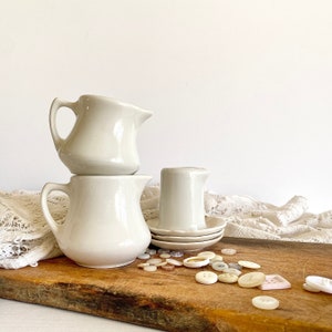 Ironstone Creamers // Vintage Stoneware Pottery // Farmhouse Kitchen Coffee Bar Decor // Minimalist Aesthetic