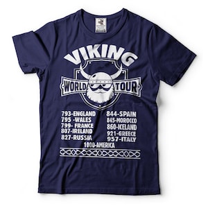 Viking World Tour T-Shirt Funny Vikings Tee Shirt Birthday Gift Shirt Valhalla Odin Valknut Tee Shirt