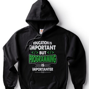 Programming Hoodie Gift for Programmer Funny Fleece Hooded Sweatshirt ...