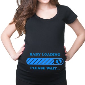 Baby Loading T-Shirt Gift For Pregnant Woman Birth Announcement Tee Shirt Future Mommy Shirt