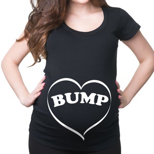BUMP T-shirt Bump In Heart Maternity Tee Shirt Gift For Pregnant Woman