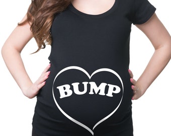 BUMP T-shirt Bump In Heart Maternity Tee Shirt Gift For Pregnant Woman