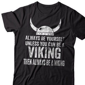 Viking T-Shirt Funny Vikings Tee Shirt Valhalla valknut Odin Sign T-Shirt