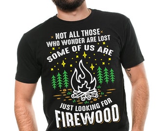 Firewood camiseta fresca gráfico al aire libre Camping Camiseta camiseta