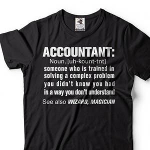 Accountant Noun T-Shirt Funny Occupation CPA Tee Shirt image 1