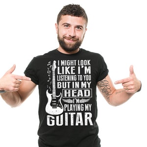 Guitar Player T-Shirt Funny Acoustic Guitar Cool Graphic Tee Shirt