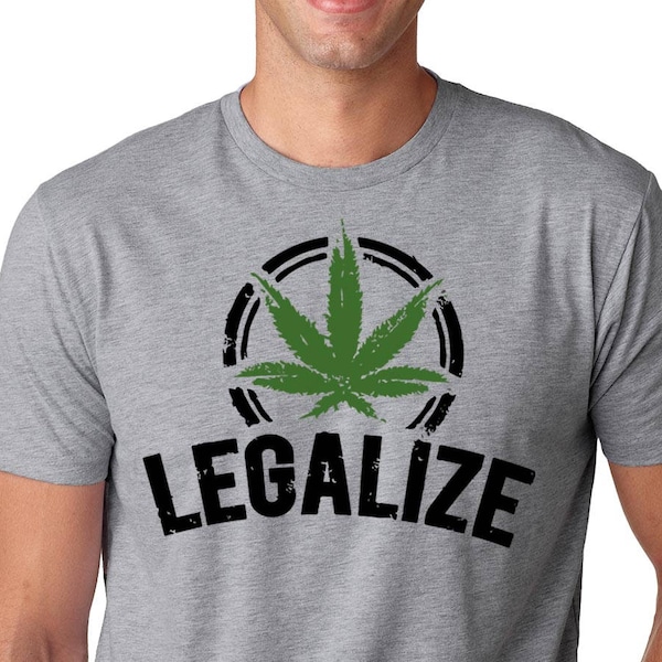 Legalize Marijuana T-Shirt Cannabis Pot Smoker Weed Tee Shirt