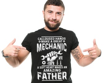 Father Mechanic T-Shirt Gift For Father Dad Daddy Cool Father's Day Gift Tee Shirt