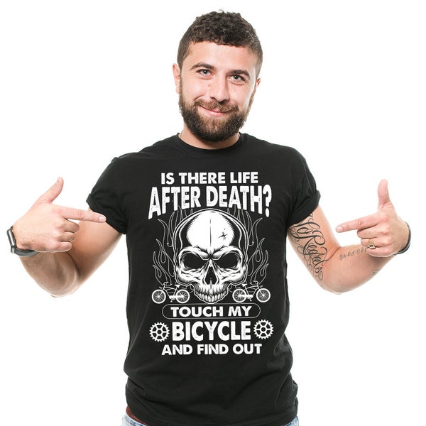 Bicycle T-Shirt Funny Biker BMX Rider Cool Graphic Humor Tee Shirt