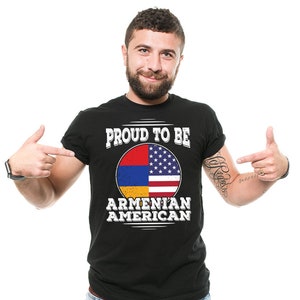 Armenisch amerikanisches T-Shirt Geschenk für armenischen stolzes Vaterland Armenien Flagge T-Shirt