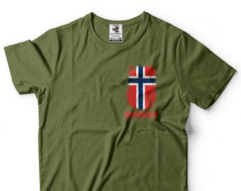 Norway Flag T-Shirt Norwegian Patriotic Cool Proud Norway Tee Shirt