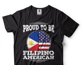 Filipino American T-Shirt Gift For Filipino Heritage Nationality Patriotic Tee Shirt