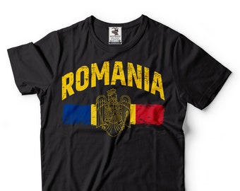 Romania T-Shirt Romania Flag Romanian Diaspora Nationality Patriotic Tee Shirt