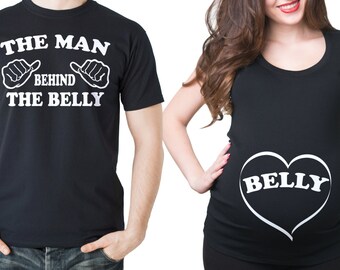 Couple Maternity T-Shirt Birth Announcement Photo Shoot T-Shirts Dad Maternity T-Shirt