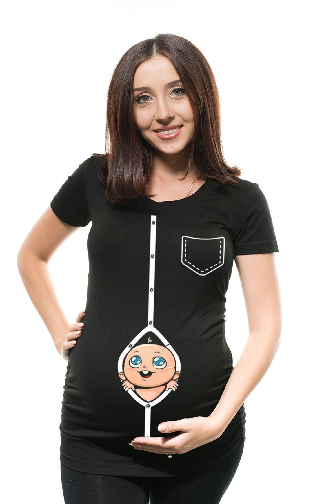 Maternity Top Funny Pregnancy T-shirt Baby Zipper Cute - Etsy