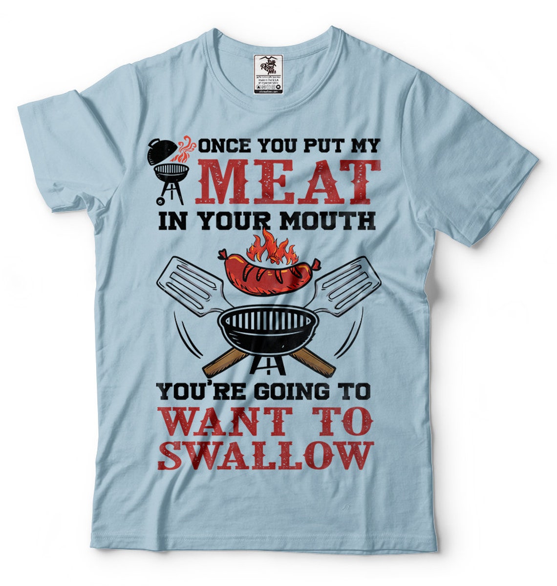 BBQ Tshirt Funny Food Kitchen Outdoor Grill Meat Tee Shirt Etsy