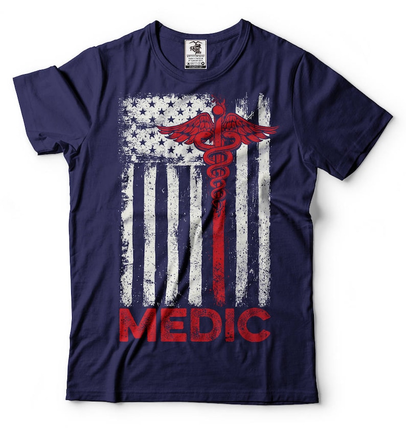 Medic T-shirt Gift for Medical Worker American Flag Medic Tee - Etsy