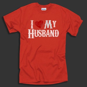 I Love My Husband TShirt for Woman 100% Cotton T Shirt Gift For Wife image 2