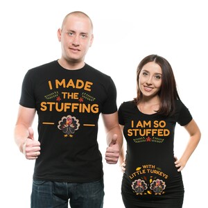 Couple Pregnancy T-shirt Thanksgiving 