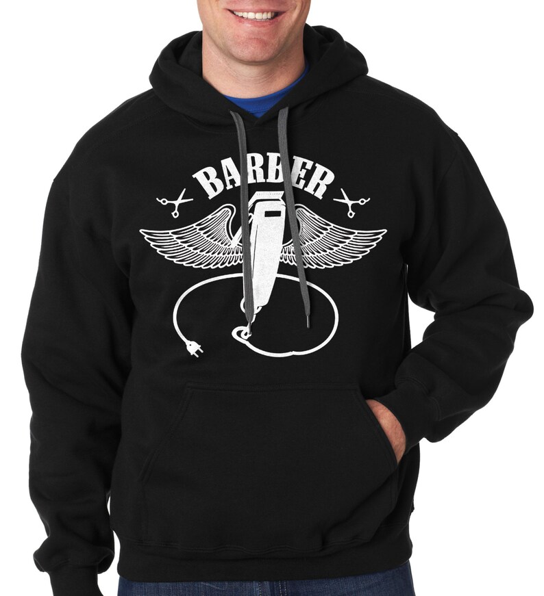 Barber Hooded Sweatshirt Gift for Barber Barber Shop Hoodie Etsy