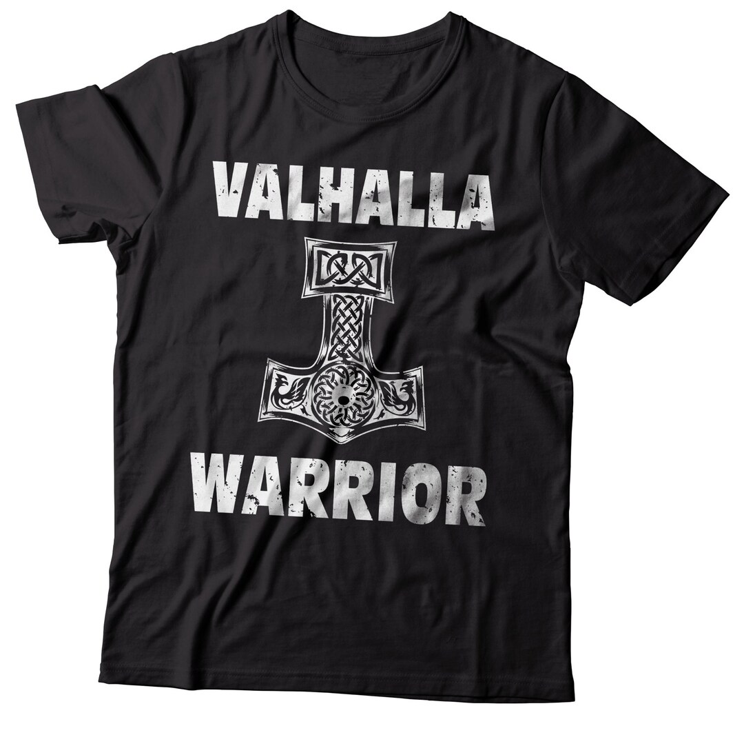 Valhalla Warrior T-shirt Odin Sign Valknut Vikings T-shirt - Etsy