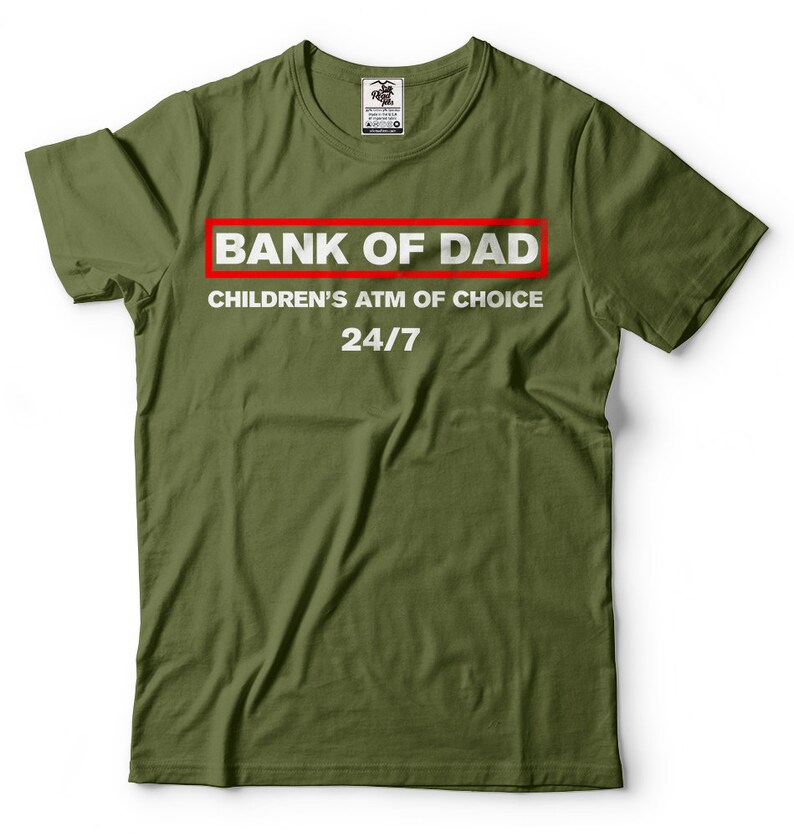 Bank of Dad Tshirt Funny Father's Day Gift Father Dad Etsy