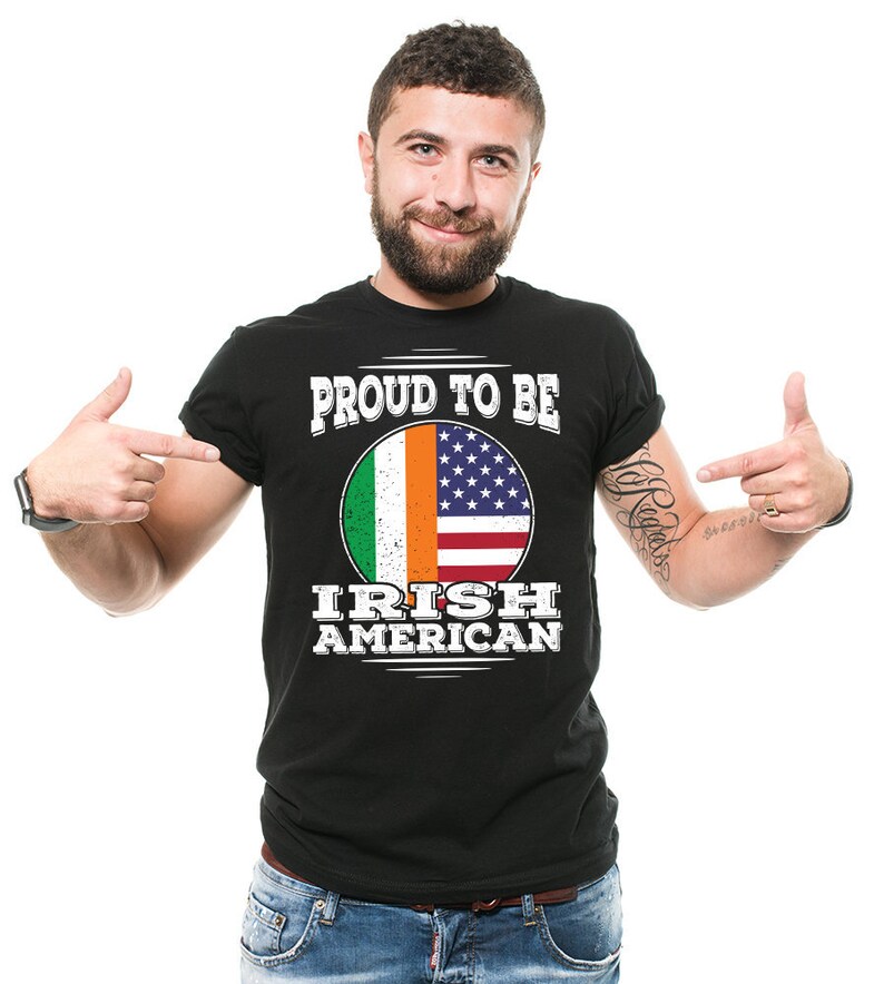 Irish American T-shirt Ireland Flag Irish Heritage Roots - Etsy