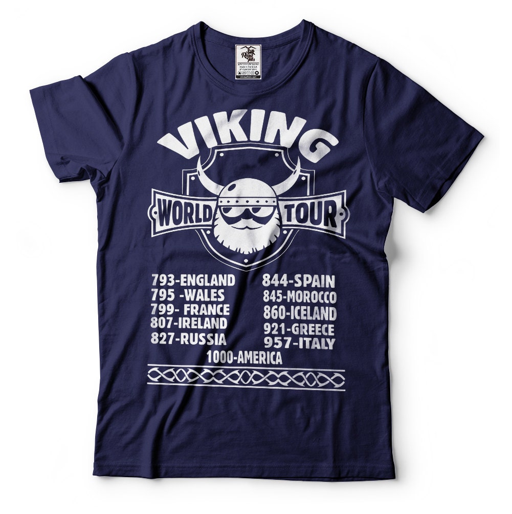 Viking World Tour T-shirt Funny Vikings Tee Shirt Birthday - Etsy
