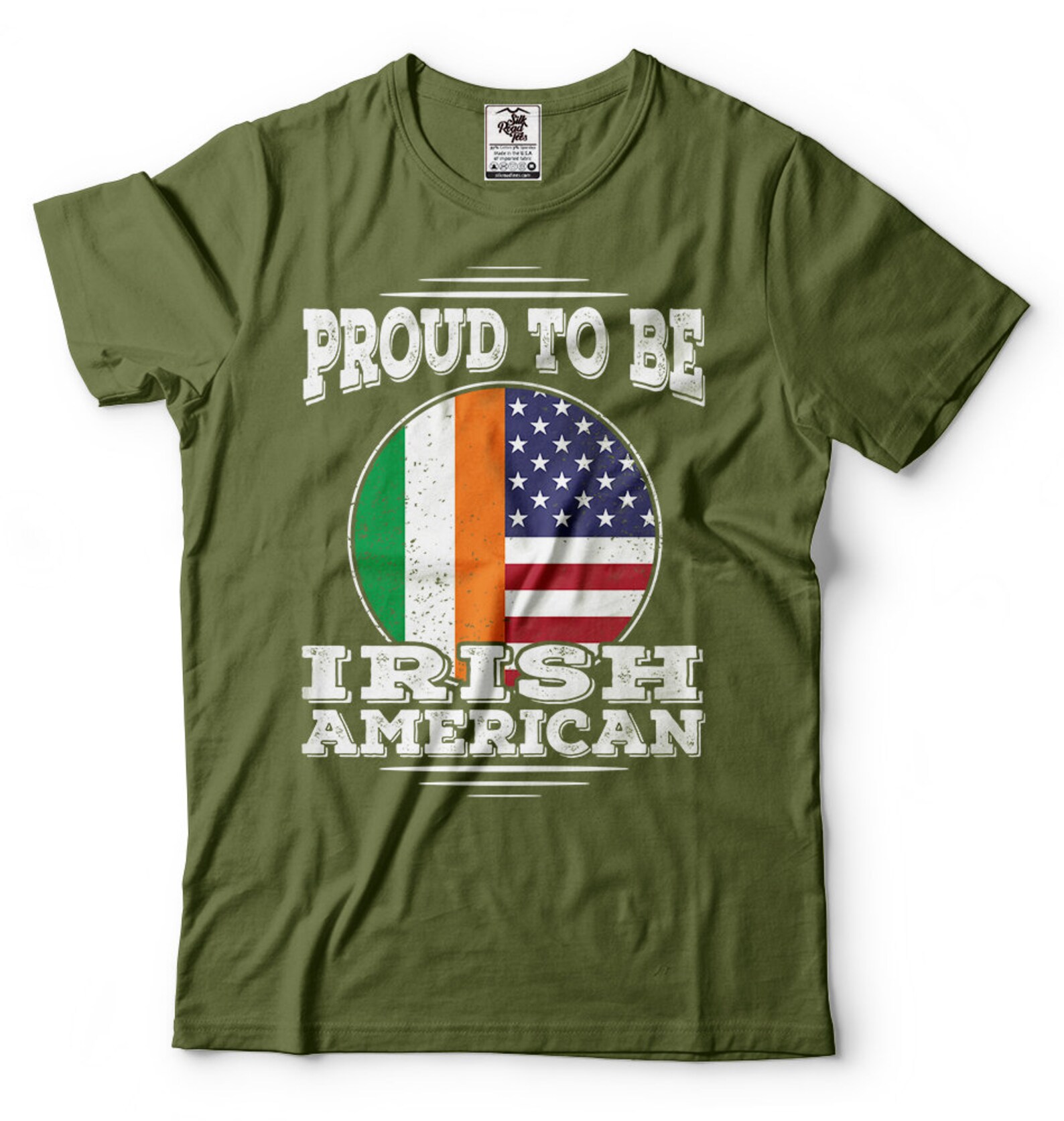 Irish American T-shirt Ireland Flag Irish Heritage Roots - Etsy