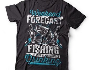 Fishing T-Shirt Gift For Fisherman Shirt Fishing Drinking Tee Shirt