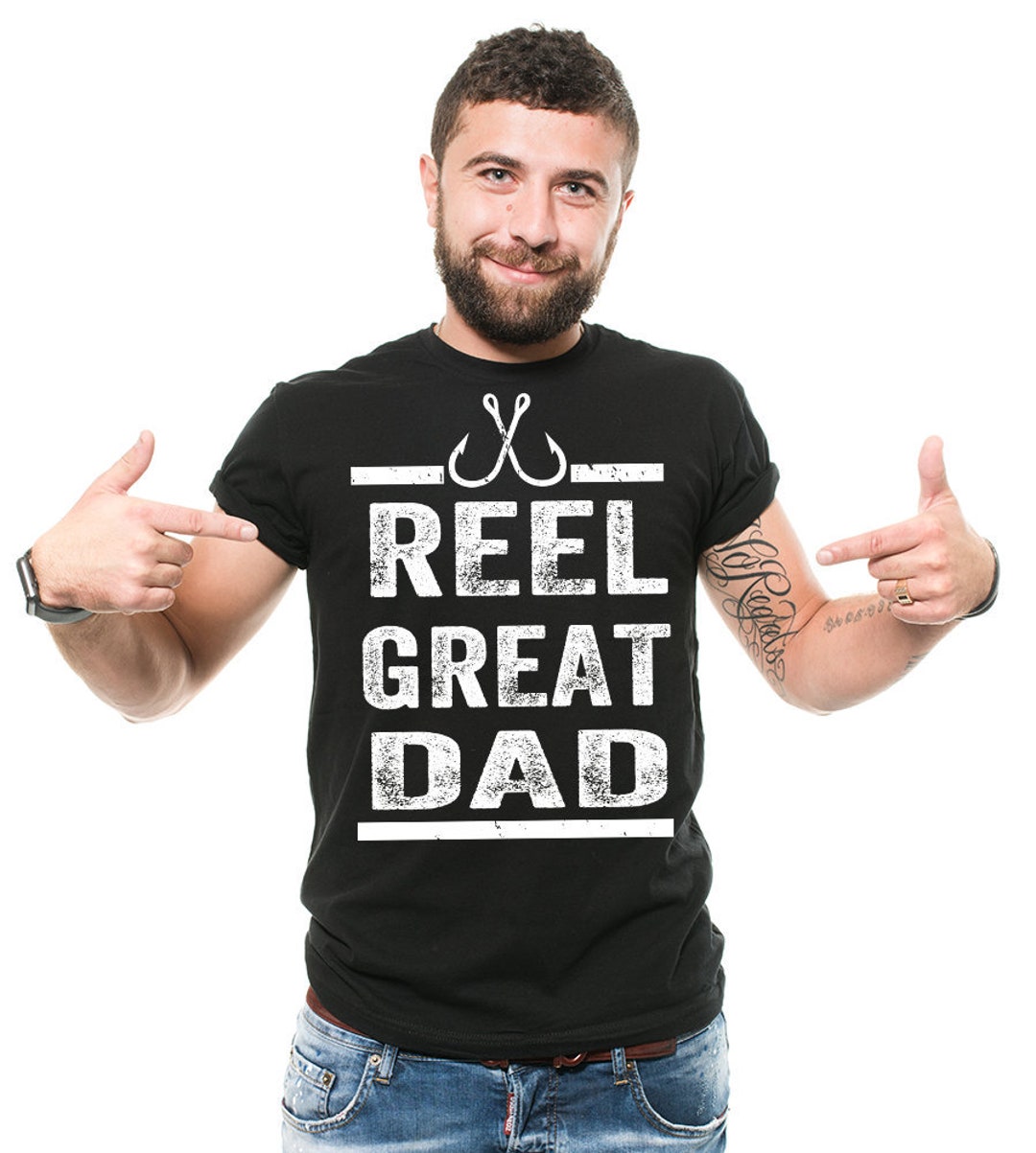 Reel Great Dad T-shirt Funny Father's Day Gift Fisherman - Etsy