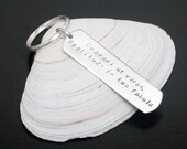 Personalized Key Ring, Two sided Stamped Large Key Fob, Dog Tag, mens, sterling silver keyring, hand stamped personalized Belinda Carmichael